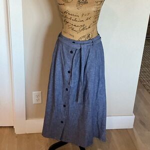 Old Navy Blue A-Line Skirt with Belt